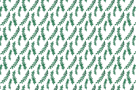 Seamless pattern with watercolor leavesのイラスト素材