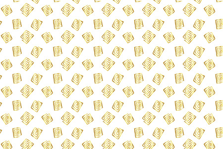 Golden Vector Hand Drawn Abstract Patternのイラスト素材