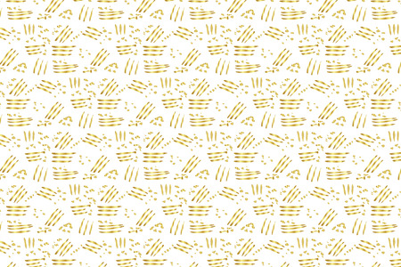 Golden Vector Hand Drawn Pattern.のイラスト素材