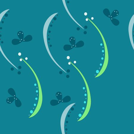 PATTERN ON BLUE BACKGROUNDのイラスト素材