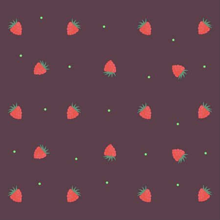 raspberries on a dark backgroundのイラスト素材