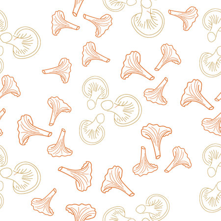chanterelle patternのイラスト素材