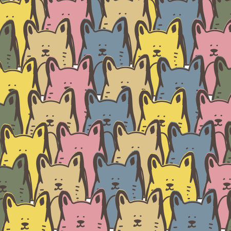 cat patternのイラスト素材