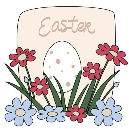 Spring Easter illustrationのイラスト素材