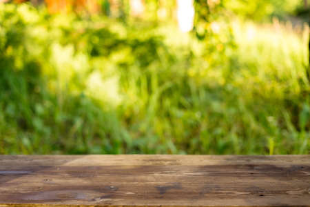 Empty old wooden table background
