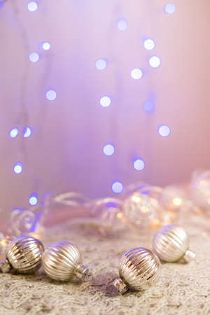 Blu gift box filled with Christmas toys. Christmas creative minimal concept