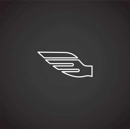 Wing related icon on background for graphic and web design. Creative illustration concept symbol for web or mobile app.のイラスト素材