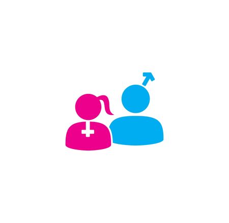 Gender related icon on background for graphic and web design. Creative illustration concept symbol for web or mobile app.のイラスト素材