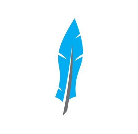 Feather icon on background for graphic and web design. Creative illustration concept symbol for web or mobile app.のイラスト素材