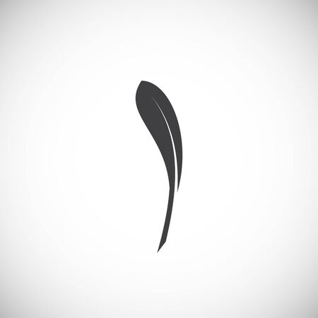 Feather icon on background for graphic and web design. Creative illustration concept symbol for web or mobile app.のイラスト素材