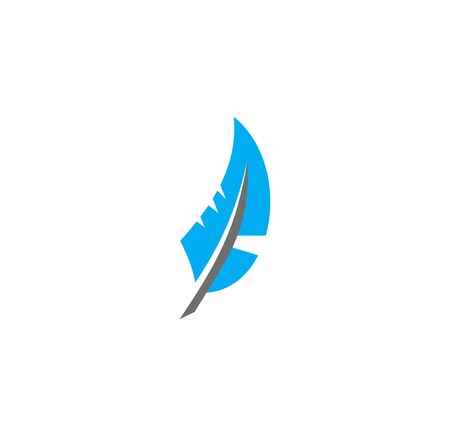 Feather icon on background for graphic and web design. Creative illustration concept symbol for web or mobile app.のイラスト素材