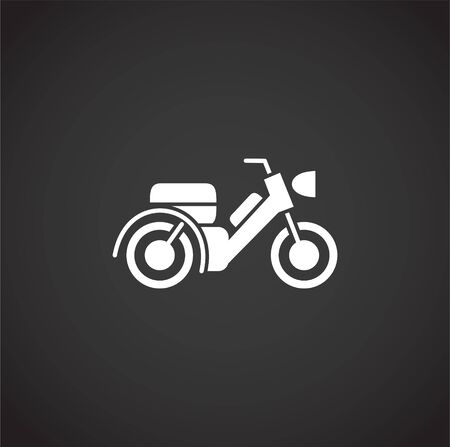 Motorcycle icon on background for graphic and web design. Creative illustration concept symbol for web or mobile app.のイラスト素材