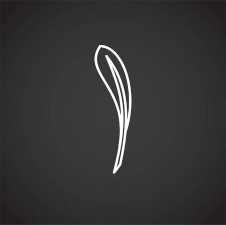 Feather icon outline on background for graphic and web design. Creative illustration concept symbol for web or mobile app.のイラスト素材