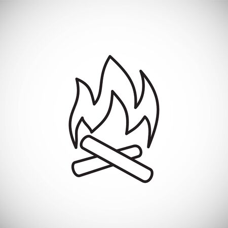 Camping icon on background for graphic and web design. Creative illustration concept symbol for web or mobile app.のイラスト素材