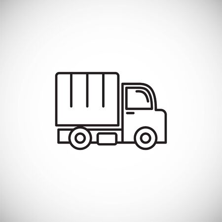 Car icon outline on background for graphic and web design. Creative illustration concept symbol for web or mobile app.のイラスト素材
