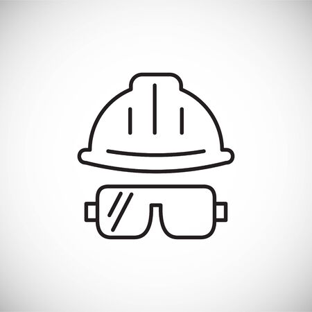Construction related outline icon on background for graphic and web design. Creative illustration concept symbol for web or mobile app.のイラスト素材