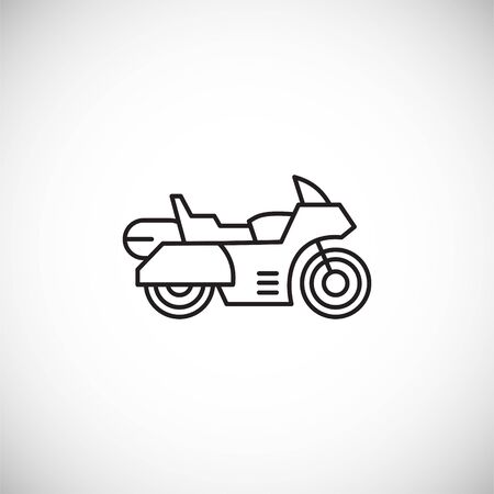 Motorcycle icon outline on background for graphic and web design. Creative illustration concept symbol for web or mobile app.のイラスト素材