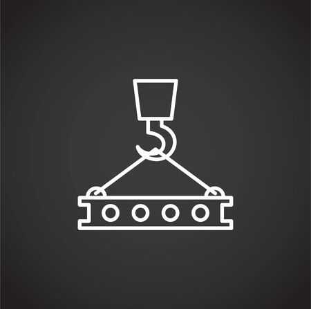 Construction related outline icon on background for graphic and web design. Creative illustration concept symbol for web or mobile app.のイラスト素材