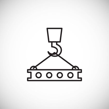 Construction related outline icon on background for graphic and web design. Creative illustration concept symbol for web or mobile app.のイラスト素材