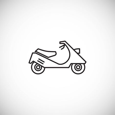 Motorcycle icon outline on background for graphic and web design. Creative illustration concept symbol for web or mobile app.のイラスト素材