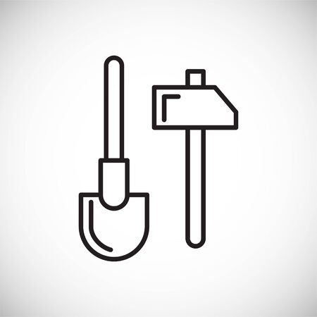 Construction related outline icon on background for graphic and web design. Creative illustration concept symbol for web or mobile app.のイラスト素材