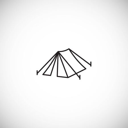 Camping icon on background for graphic and web design. Creative illustration concept symbol for web or mobile app.のイラスト素材