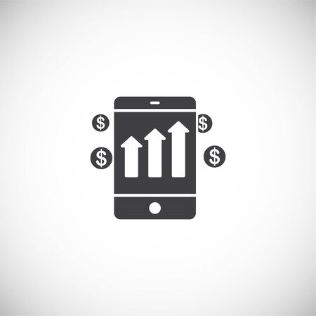 Investment related icon on background for graphic and web design. Creative illustration concept symbol for web or mobile app.のイラスト素材