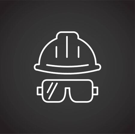 Construction related outline icon on background for graphic and web design. Creative illustration concept symbol for web or mobile app.のイラスト素材