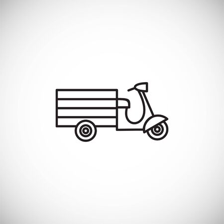 Motorcycle icon outline on background for graphic and web design. Creative illustration concept symbol for web or mobile app.のイラスト素材