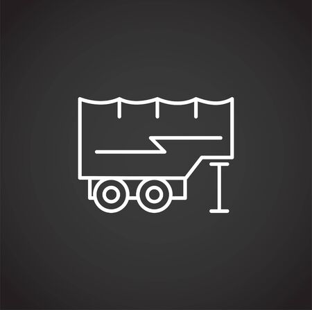 Car icon outline on background for graphic and web design. Creative illustration concept symbol for web or mobile app.のイラスト素材