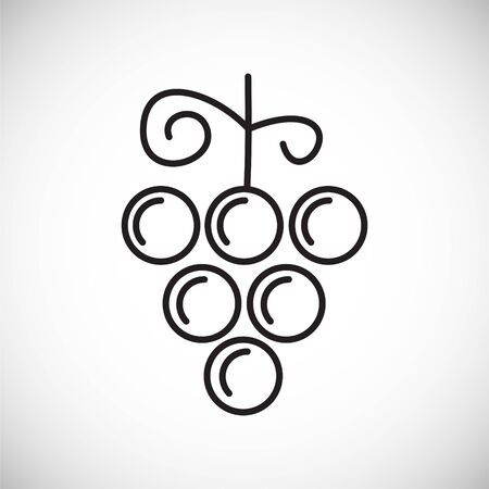 Fruit related icon outline on background for graphic and web design. Creative illustration concept symbol for web or mobile app.のイラスト素材