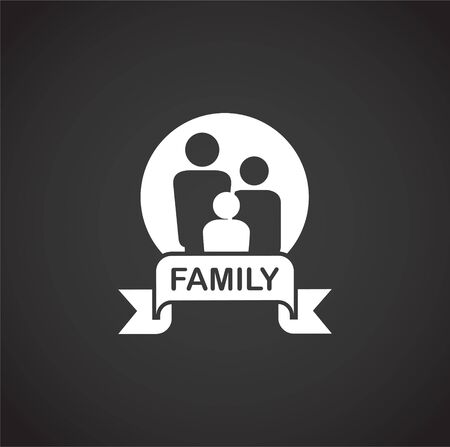 Family related icon on background for graphic and web design. Creative illustration concept symbol for web or mobile app.のイラスト素材