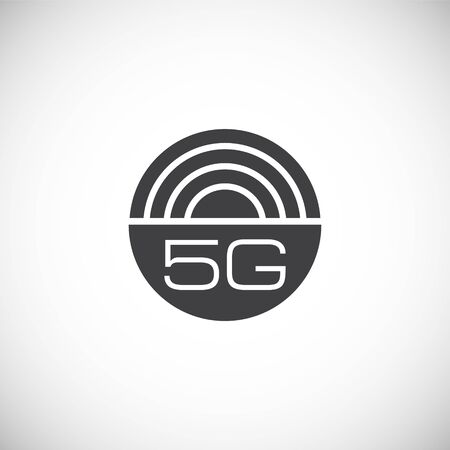 5G related icon on background for graphic and web design. Creative illustration concept symbol for...