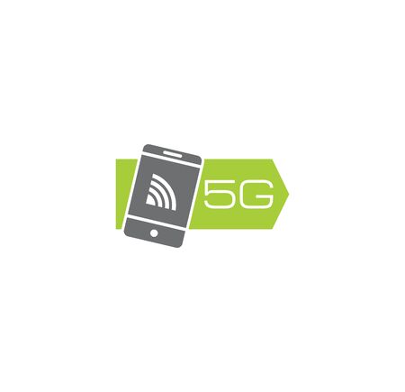 5G related icon on background for graphic and web design. Creative illustration concept symbol for web or mobile app.のイラスト素材