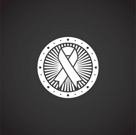 Breast cancer related icon on background for graphic and web design. Creative illustration concept symbol for web or mobile app.のイラスト素材