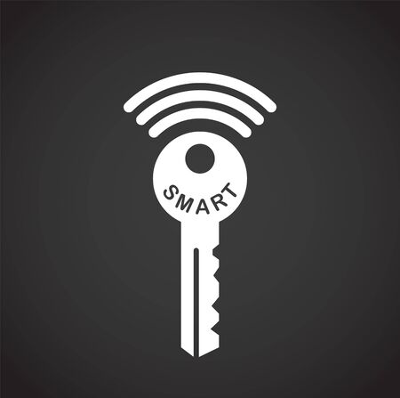 Smart key related icon on background for graphic and web design. Creative illustration concept symbol for web or mobile app.のイラスト素材