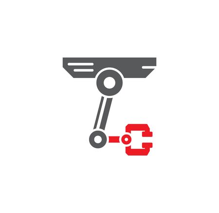 Robotic surgery related icon on background for graphic and web design. Creative illustration concept symbol for web or mobile appのイラスト素材