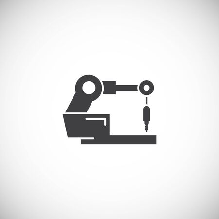 Robotic manufacture related icon on background for graphic and web design. Creative illustration concept symbol for web or mobile appのイラスト素材