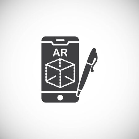 Augmeted reality related icon on background for graphic and web design. Creative illustration concept symbol for web or mobile appのイラスト素材