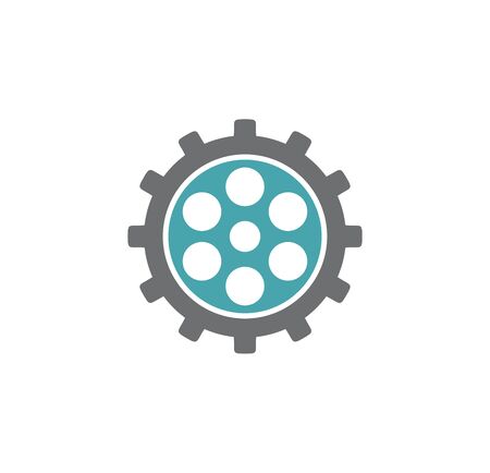 Gear icon on background for graphic and web design. Creative illustration concept symbol for web or mobile app.のイラスト素材
