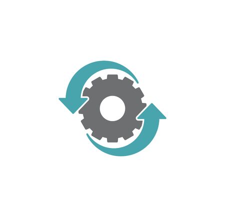 Gear icon on background for graphic and web design. Creative illustration concept symbol for web or mobile app.のイラスト素材
