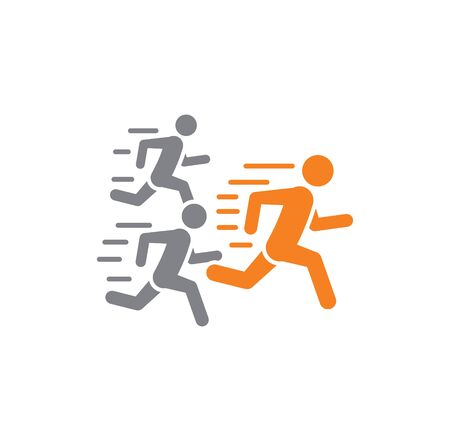 Running related icon on background for graphic and web design. Creative illustration concept symbol for web or mobile app.のイラスト素材