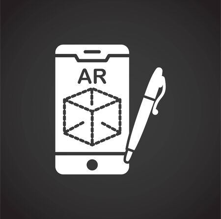 Augmeted reality related icon on background for graphic and web design. Creative illustration concept symbol for web or mobile appのイラスト素材