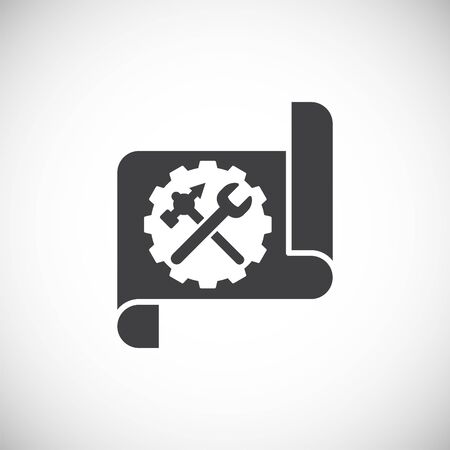 Fix and service related icon on background for graphic and web design. Creative illustration concept symbol for web or mobile appのイラスト素材