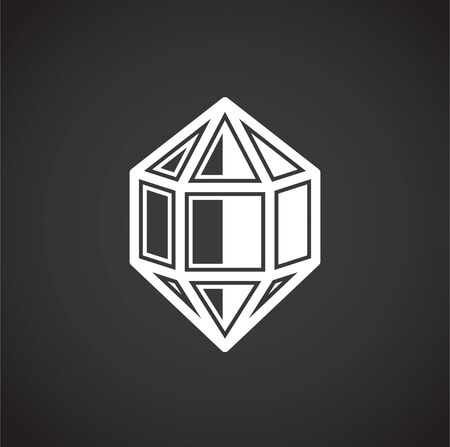 Gem stone icon on background for graphic and web design. Creative illustration concept symbol for web or mobile appのイラスト素材