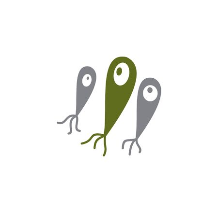 Microbe related icon on background for graphic and web design. Creative illustration concept symbol for web or mobile appのイラスト素材