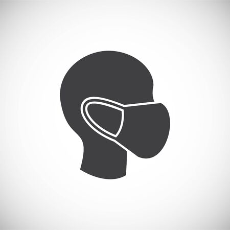 Infection prevention related icon on background for graphic and web design. Creative illustration concept symbol for web or mobile appのイラスト素材