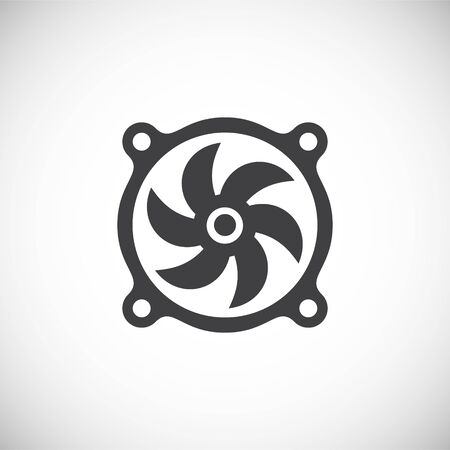 Fan icon on background for graphic and web design. Creative illustration concept symbol for web or mobile appのイラスト素材