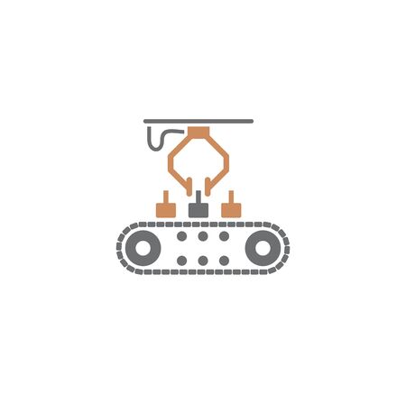 Robotic manufacture related icon on background for graphic and web design. Creative illustration concept symbol for web or mobile app.のイラスト素材