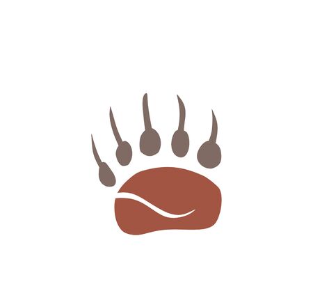 Animal foot print icon on background for graphic and web design. Creative illustration concept symbol for web or mobile app.のイラスト素材